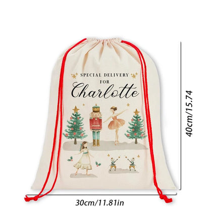 Nutcracker Ballerina Reindeer Gift Bag for Kids