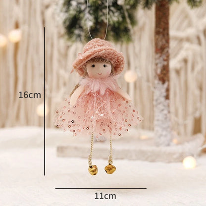 Christmas Angel Girl Plush Doll Oranments Xmas