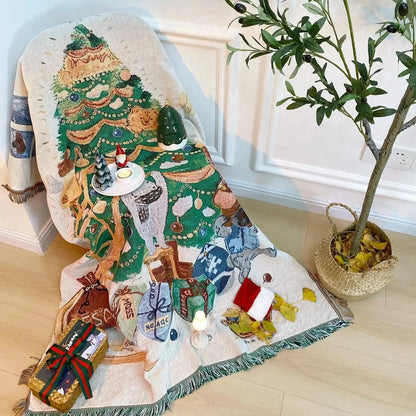Vintage Style Christmas Throw Blankets