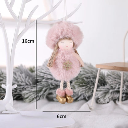 Christmas Angel Girl Plush Doll Oranments Xmas