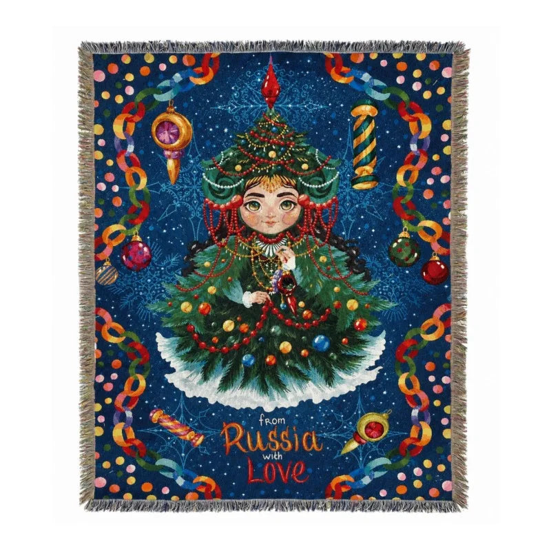 Vintage Style Christmas Throw Blankets