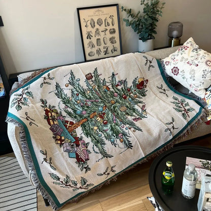 Vintage Style Christmas Throw Blankets