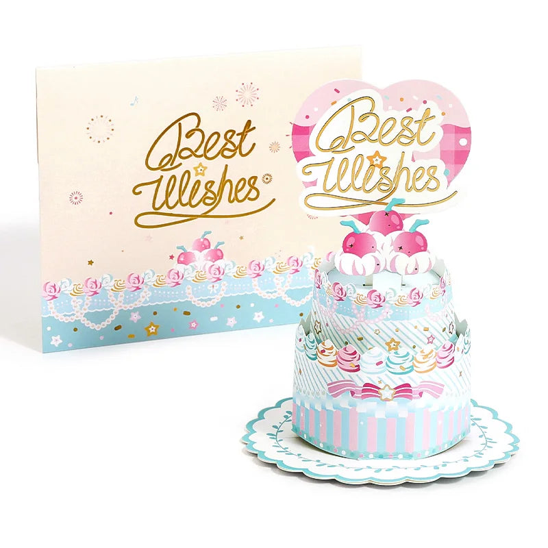 3D Pop Up Happy Birthday Cake Card