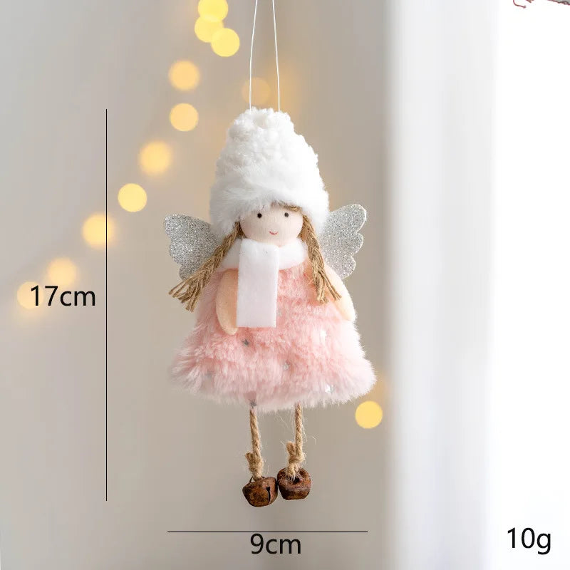 Christmas Angel Girl Plush Doll Oranments Xmas