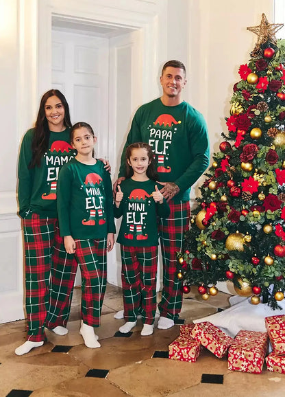 Christmas Elf Print Family Matching Pajamas