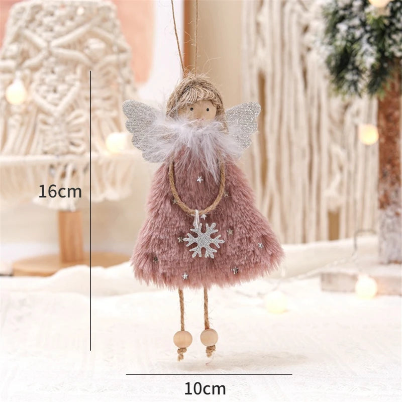 Christmas Angel Girl Plush Doll Oranments Xmas