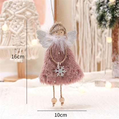 Christmas Angel Girl Plush Doll Oranments Xmas