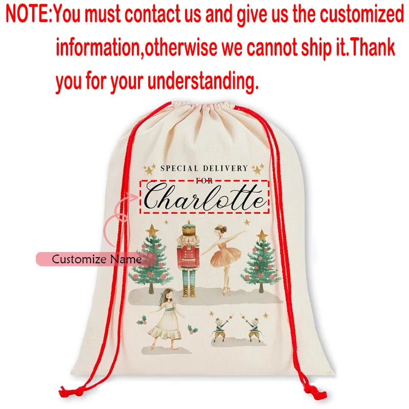 Nutcracker Ballerina Reindeer Gift Bag for Kids