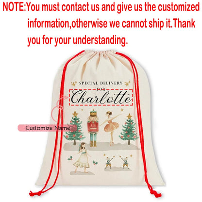 Nutcracker Ballerina Reindeer Gift Bag for Kids