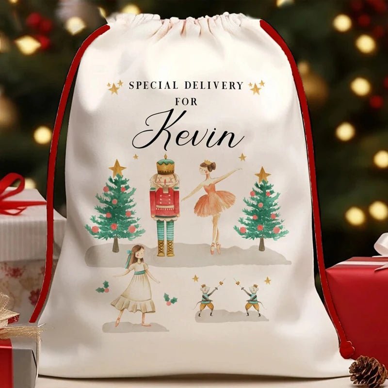 Nutcracker Ballerina Reindeer Gift Bag for Kids
