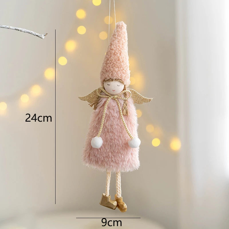 Christmas Angel Girl Plush Doll Oranments Xmas