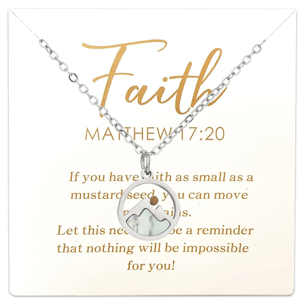 Silver Colour Faith as small as a mustard seed necklace