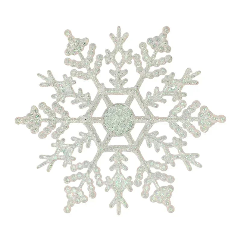 Silver glittery snowflake on a white background
