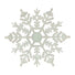 Silver glittery snowflake on a white background