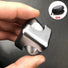 Silver cube fidget spinner and case