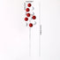 Sparkly Christmas balls white and red stem