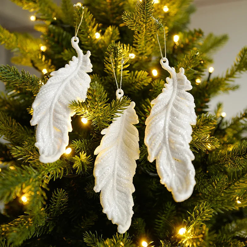 White Christmas Tree Feather hanging tree decoration