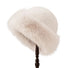 White Faux fur womens hat
