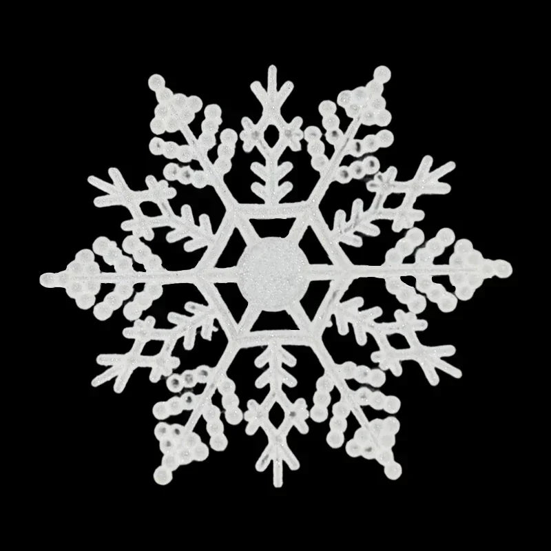 White snowflake-shaped decorative item on a black background