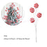 White and red candy cane Christmas tree ball stems