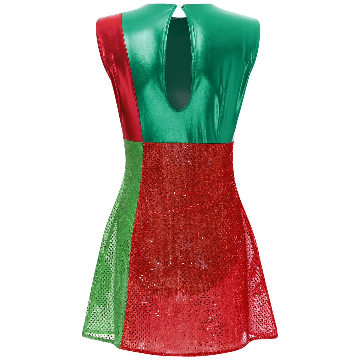 Reverse side of the Womens Sparkly Present Fancy Dress Costume