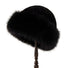 Womens black faux fur winter hat