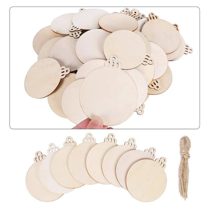 Wooden Bauble Craft DIY Christmas