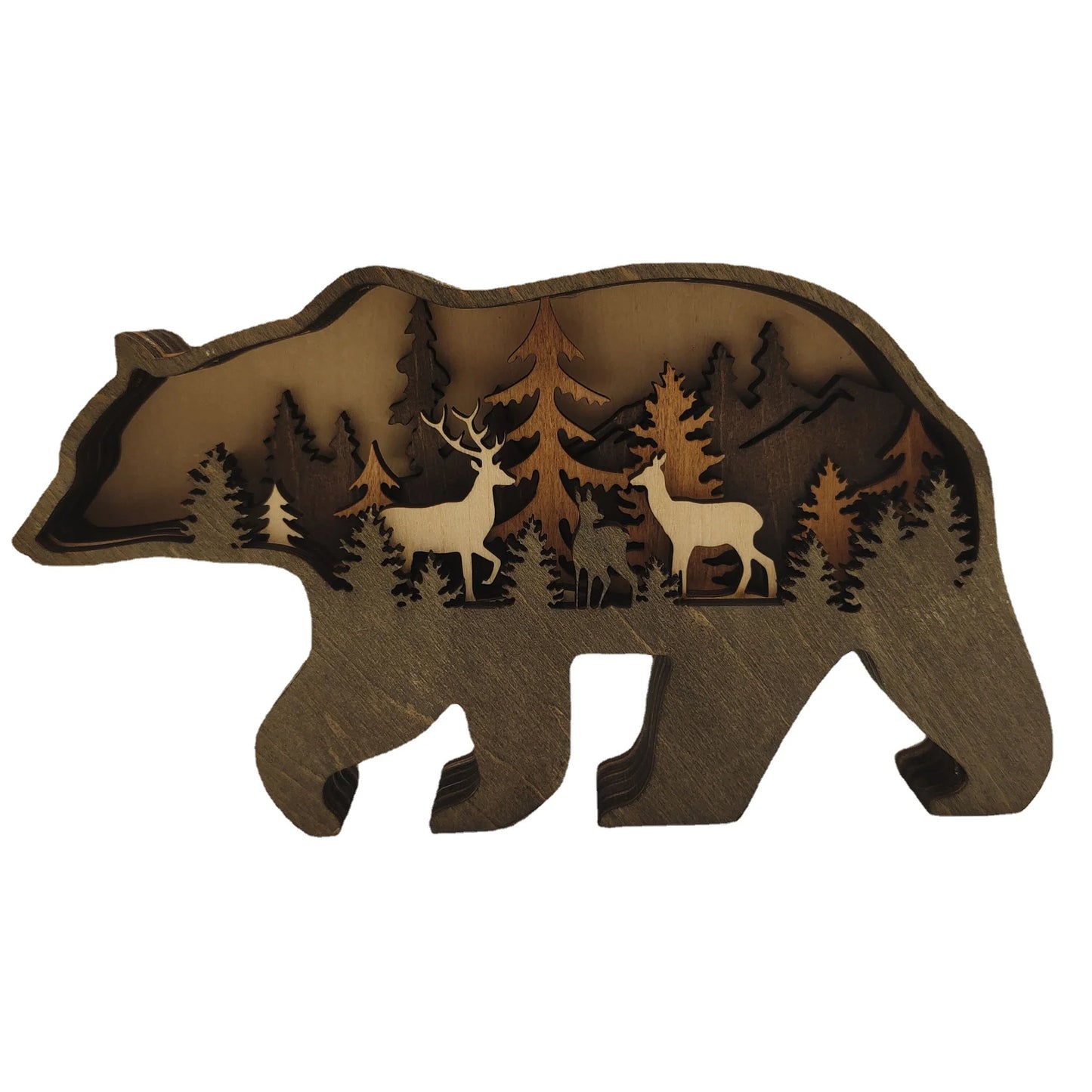 Wooden Bear Ornament