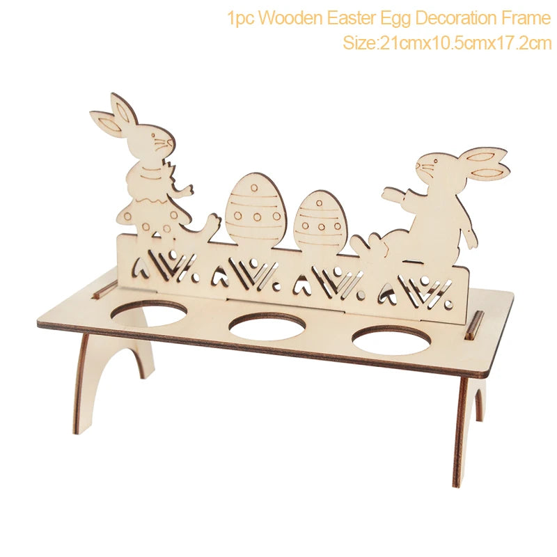 Wooden Easter Bunny DIY Craft Display Stand