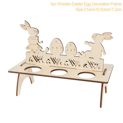 Wooden Easter Bunny DIY Craft Display Stand