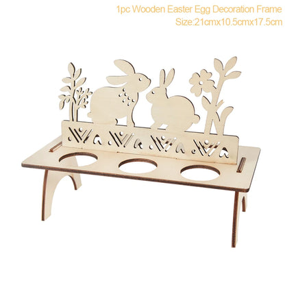 Wooden Easter Egg Decoration Frame 21cm