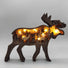 Wooden Elk WIth Lights