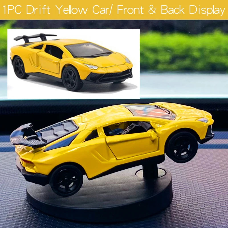 Yellow Drift Car Dashboard Accessories gift for men
