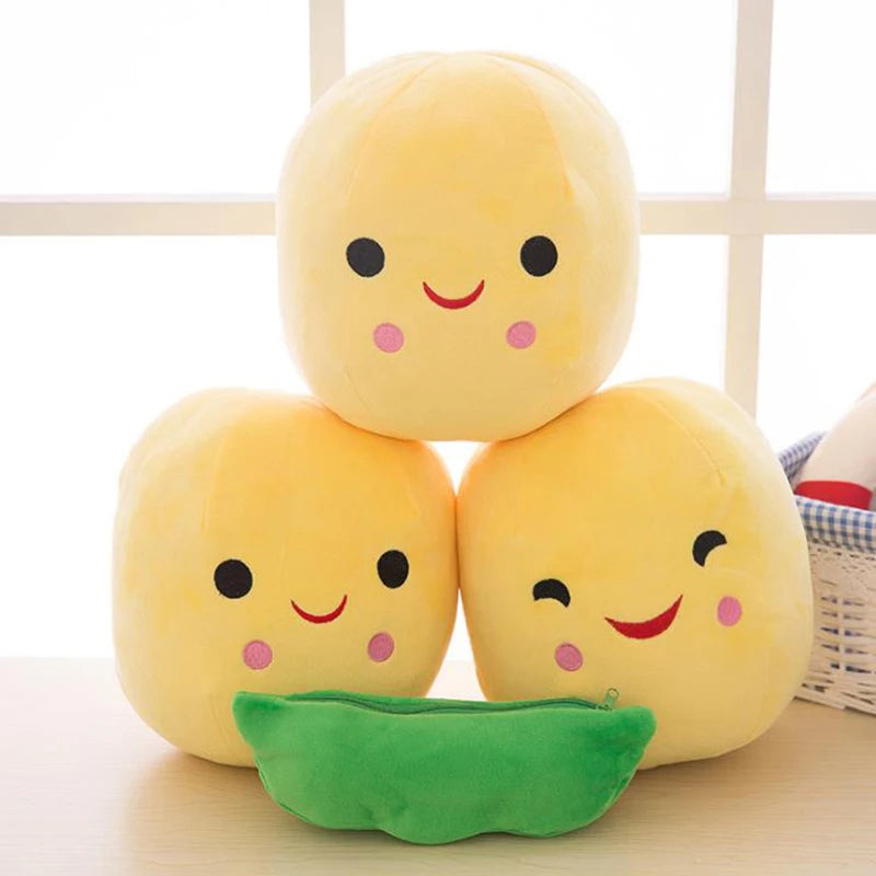 3 peas in a pod yellow plushie