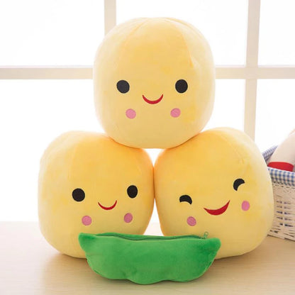3 peas in a pod yellow plushie