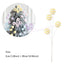 Yellow and white candy cane Christmas tree ball stems