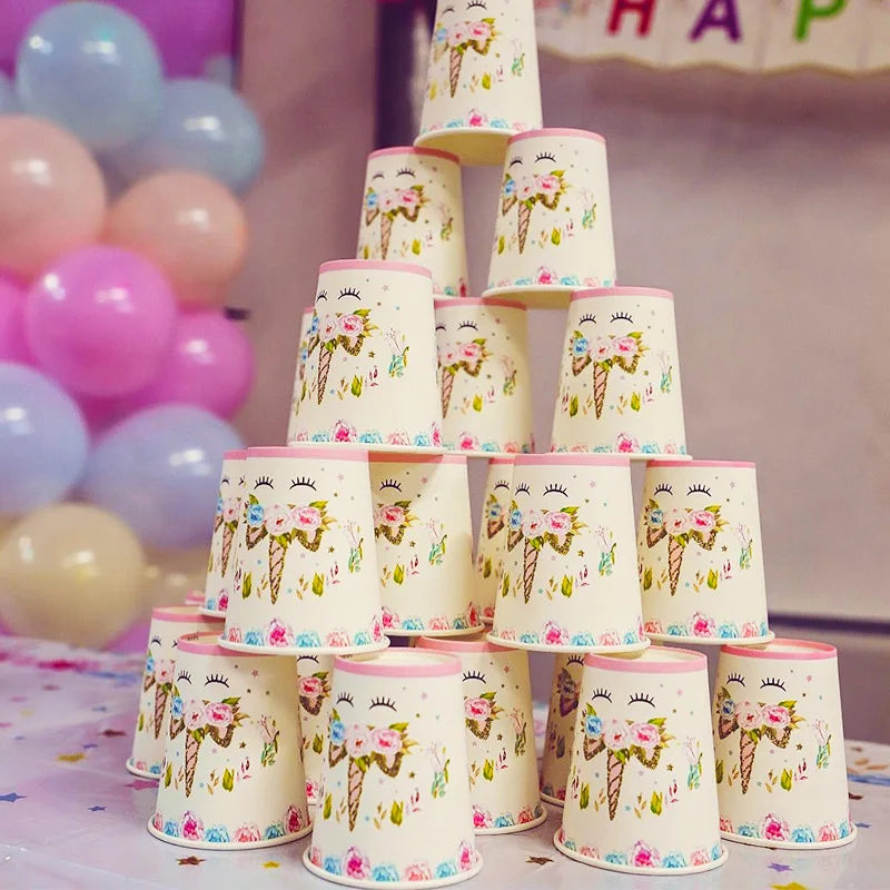 kids Unicorn party favor cups