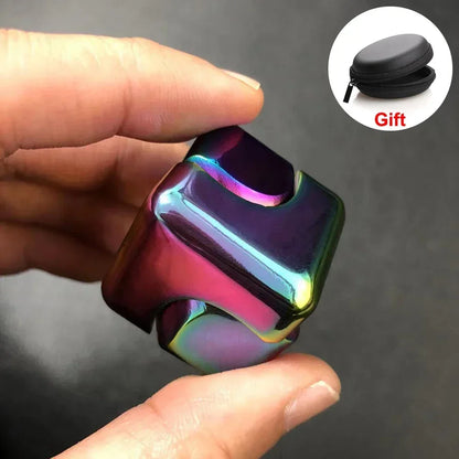 multicolour  cube fidget spinner and case
