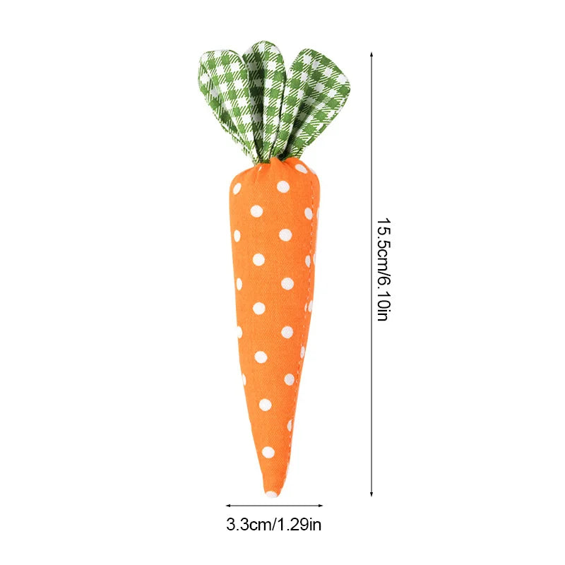 orange and white spot carrot Easter Carrot Decorations