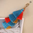orange blue mustard 4 layer bag charm gift for her