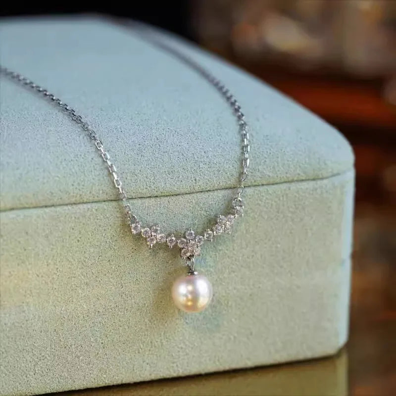 perfect gift for her Christmas necklace pearl