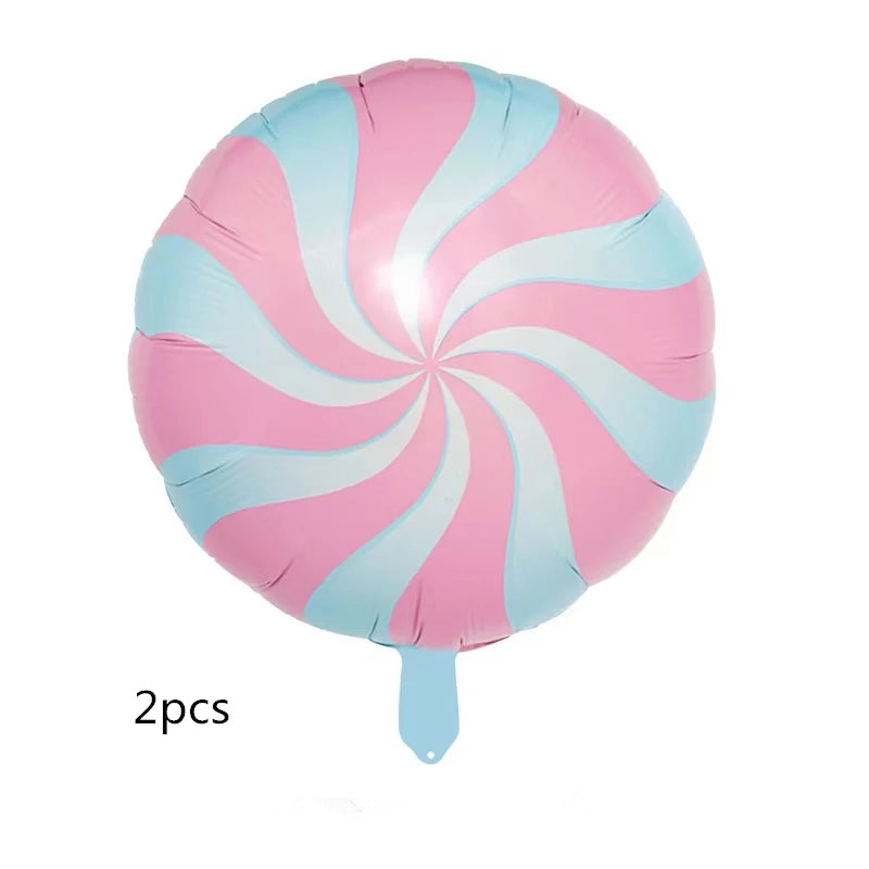 pink and blue sweet round foil balloon 2pcs